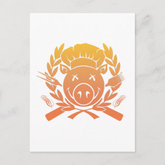 BBQ Crest - zonsondergang vervagen Briefkaart
