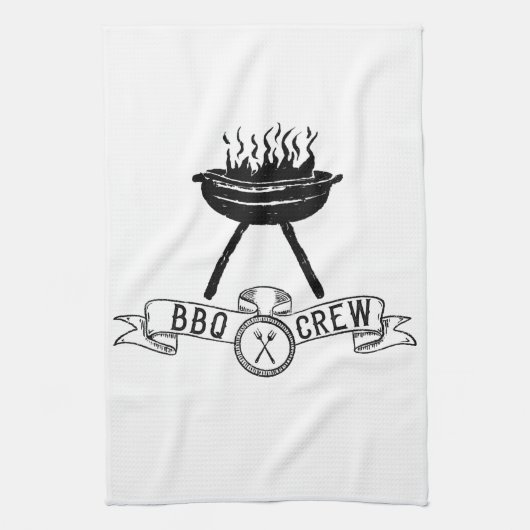 BBQ Crew rustieke vintage Theedoek (Verticaal)