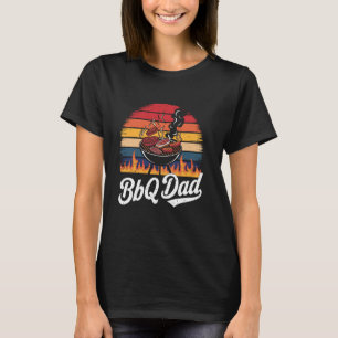 BBQ Dad Retro Roken Vlees Roken Barbecue T-shirt