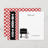 BBQ de note de Merci de baby shower du bébé Q (Devant / Derrière)