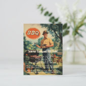  BBQ Delight: Classic Backyard Cookout Scen Briefkaart (Staand voorkant)