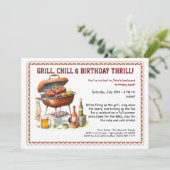 BBQ d'été Invitation d'anniversaire avec Jardin de (Debout devant)