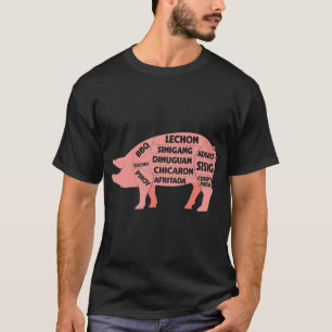 BBQ Diagram Filipino varkensvlees T-shirt