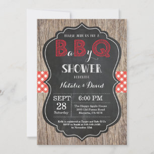BBQ Douche Invitation bébé Q Jardin Bash