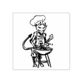 BBQ Duivel kus de kok Rubberstempel (Afrduk)