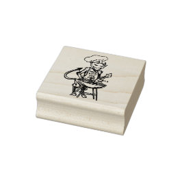 BBQ Duivel kus de kok Rubberstempel