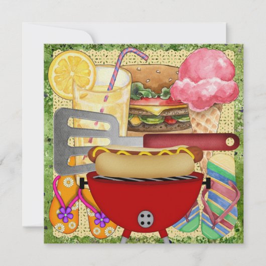 BBQ - Einde van het jaar feest! SRF Kaart (Voorkant)