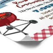 BBQ Fundraiser sjabloon Poster (Hoek)