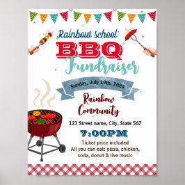 BBQ Fundraiser sjabloon Poster
