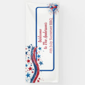 BBQ Gepersonaliseerde 4 juli Banner (Verticaal)