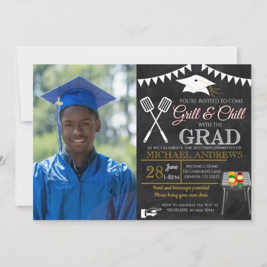 BBQ Graduation Invitation (Devant)