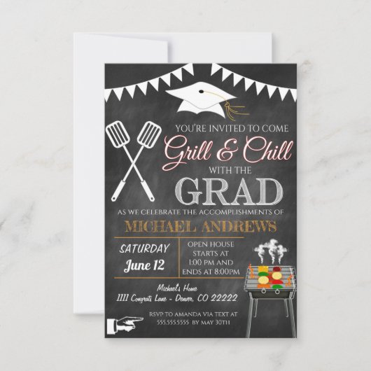 BBQ Graduation Invitation (Devant)