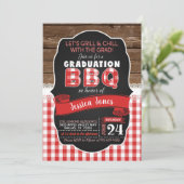 BBQ Graduation Party Invitation (Debout devant)
