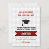 BBQ Graduation Party Invitation Photo Back (Devant)
