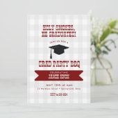 BBQ Graduation Party Invitation Photo Back (Debout devant)
