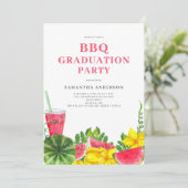 BBQ Graduation Party uitnodiging (Staand voorkant)