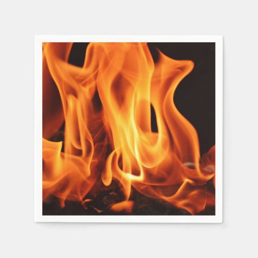 BBQ Grill Cookout Flames Servet (Voorkant)