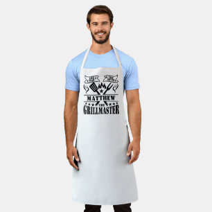 BBQ Grill Master Het Man De Mythe Gepersonaliseerd Schort