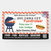 BBQ GRILL out Collecte de fonds PTO PTA Bannière d (Horizontal)