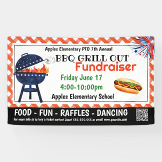 BBQ Grill Out Fondsenwervende Banner | Aangepaste