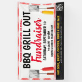 BBQ Grill Out Fundraiser Bannière avec code qr (Vertical)