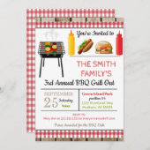 BBQ Grill Out Invitation (Devant / Derrière)