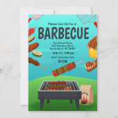 BBQ Grill Picknick Zomer Feestje Kaart (Voorkant)
