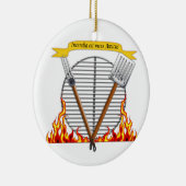 BBQ Grill Royal Crest Keramisch Ornament (Rechts)