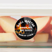 BBQ Grill Sauce Smoke Hot Circle Étiquettes (Apposé)