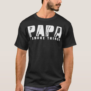 BBQ Grillen Papa Vlees Liefhebber Vader meisje T-shirt
