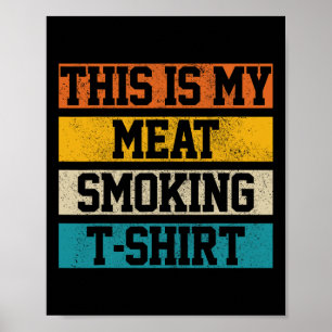 BBQ Grillmaster Chef cadeau Dit is mijn vlees Poster