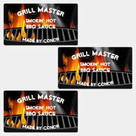 BBQ Grillsaus Smokin Hot 2,6 x 1,5" Labels