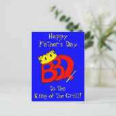 BBQ het Briefkaart van Vaderdag van de Koning (Staand voorkant)
