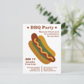BBQ Hot Dog Housewarming Party Kaart (Staand voorkant)