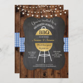 BBQ HouseWarming Chalk Board New Sweet Home Invite Kaart (Voorkant / Achterkant)