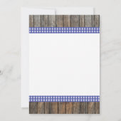 BBQ Housewarming Rustic Blue Hog Roast Wood Invite Kaart (Achterkant)