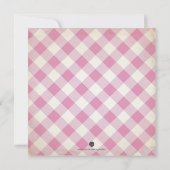 BBQ Invitation Gingham Print Kaart (Achterkant)