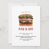 BBQ invitation hamburger géant (Devant)