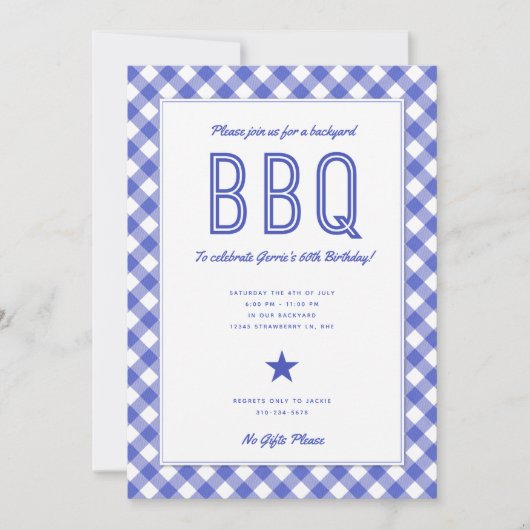 BBQ jardin | Invitation Barbecue Party (Devant)