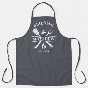 BBQ King Barbecue gepersonaliseerd Schort