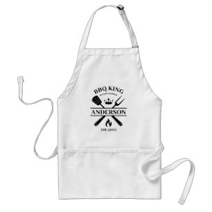 BBQ King Barbecue gepersonaliseerd Standaard Schort