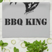 BBQ KING - Bull Elk Serviette de cuisine (Plié)