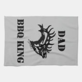 BBQ KING - Bull Elk Serviette de cuisine (Horizontal)