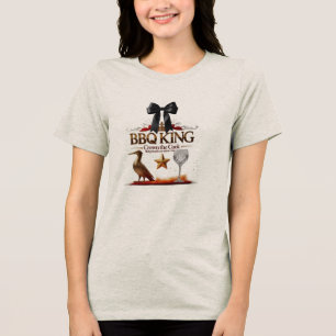 BBQ King - Elegante grillstijl voor stijlvolle BBQ Tri-Blend Shirt