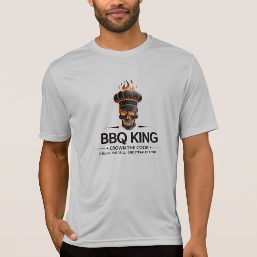 BBQ King - Grill in stijl Performance T-shirt (Voorkant)