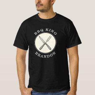 BBQ King Knife & Fork Grill Naam T-shirt