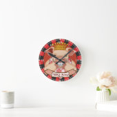BBQ King Pig Clock Ronde Klok (Huis)