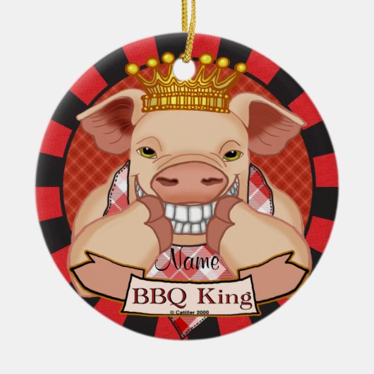 BBQ King Pig ornament (Voorkant)