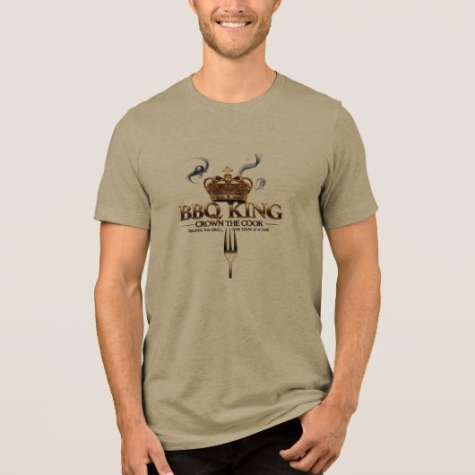 BBQ King - Premium Flame T-shirt voor Grill Master (Voorkant)