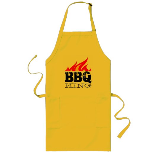 BBQ KING-printers Lang Schort (Voorkant)